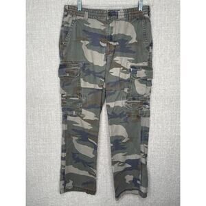 Red Head Camo Cargo Pants Woodland Mens 34 x 32 Green Blue Cotton Hunting